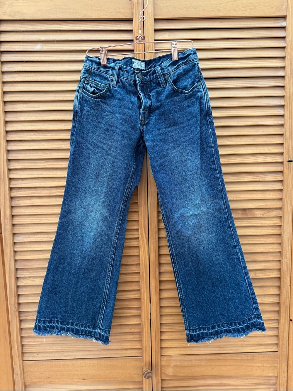 Free People Dark Blue Denim wide leg Jeans size 25
